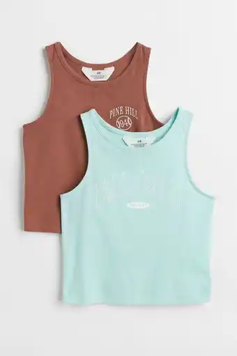 H&M Pack de 2 poleras sin mangas en algodón oferta