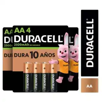 Linio Pack 12 pilas recargables duracell tamaño aa/superstore oferta