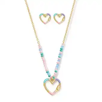 Ésika Estuche collar + aretes rainbow of love oferta