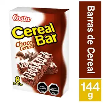 Super Bodega a Cuenta Barra de cereal chocolate y leche caja 8u costa oferta
