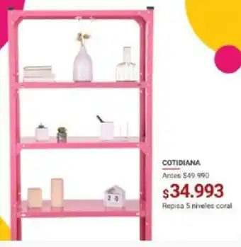 Easy Cotidiana Repisa 5 Niveles Coral oferta