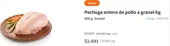 Santa Isabel Pechuga Entera de Pollo a Granel 900kg oferta