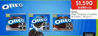 Lider Oreo Pack Original y Cookies & Cream 36g oferta