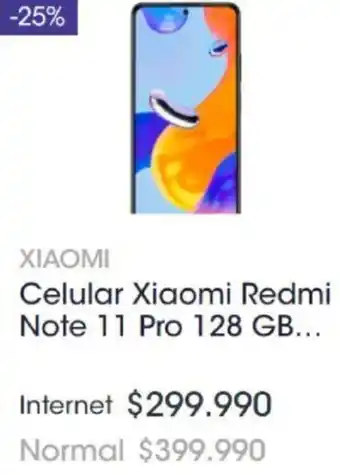 Abcdin Xiaomi Celular Redmi Note 11 Pro 128GB oferta