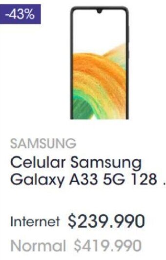 Abcdin Celular Samsung Galaxy A33 5G 128GB oferta