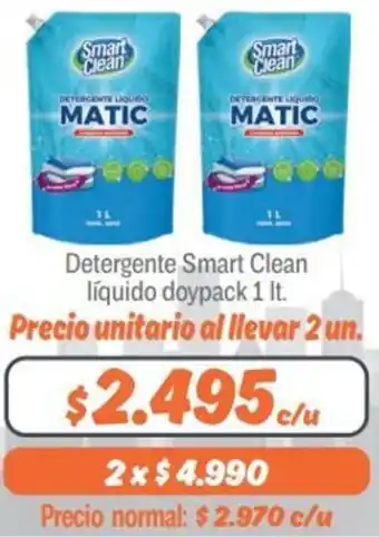 Mayorista 10 Detergente Smart Clean Líquido Doypack 1L oferta