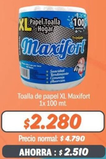 Mayorista 10 Toalla de Papel XL Maxifort 1 x 100mt oferta