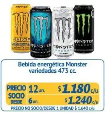 Alvi Bebida Energética Monster Variedades 6un x 473cc oferta