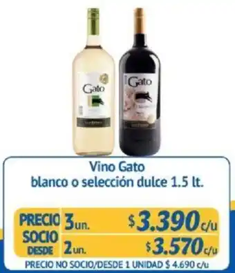 Alvi Vino Gato Blanco o Selección Dulce 2un x 1,5L oferta