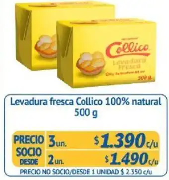 Levadura Fresca Collico 100% Natural 2un x 500g