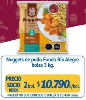 Alvi Nuggets de Pollo Fundo Río Alegre Bolsa 2bol x 3kg oferta