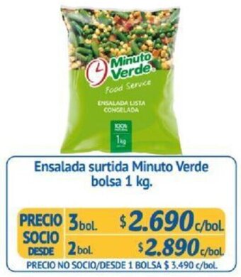 Alvi Ensalada Surtida Minuto Verde bolsa 2bol x 1kg oferta