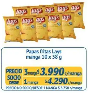 Alvi Papas Fritas Lays Manga 1 Manga x 10 x 38g oferta