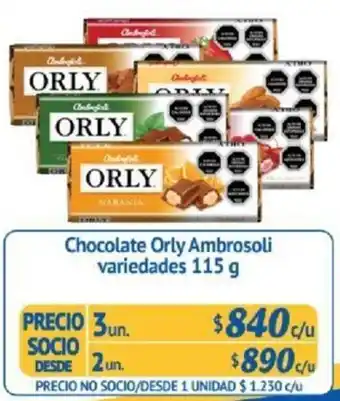 Alvi Chocolate Orly Ambrosoli 2un x 115g oferta