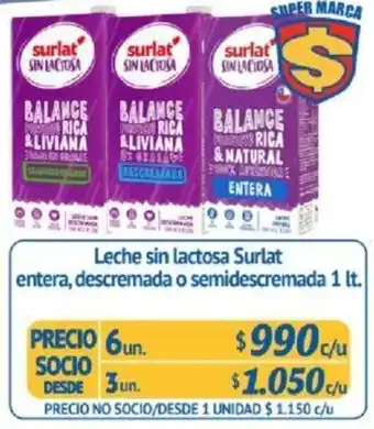 Alvi Leche Sin Lactosa Surlat 3un x 1L oferta