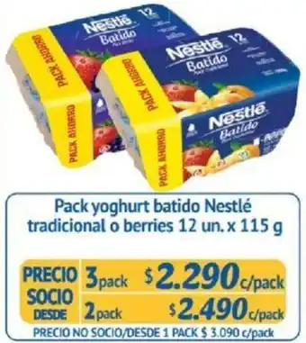 Alvi Pack Yoghurt Batido Nestlé Tradicional o Berries 12un x 2pack x 115g oferta