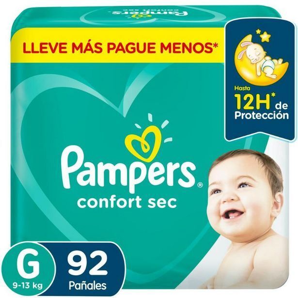 Super Bodega a Cuenta Pañales confort sec talla g 92 un pampers oferta