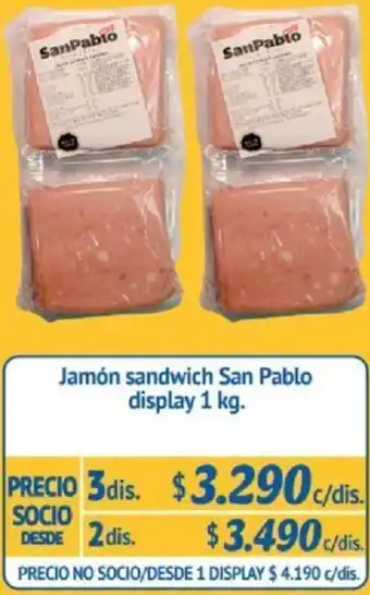 Alvi Jamón Sandwich San Pablo Display 2dis x 1kg oferta