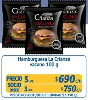 Alvi Hamburguesa La Crianza Vacuno 3un x 100g oferta