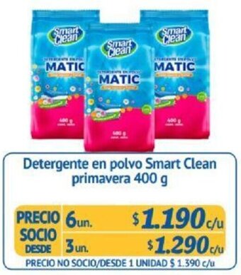 Alvi Detergente en Polvo Smart CLean Primavera 3un x 400g oferta