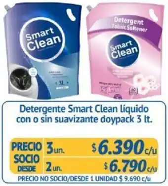 Alvi Detergente Smart Clean Líquido con o sin Suavizante Doypack 2un x 3L oferta