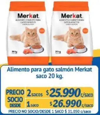 Alvi Alimento para Gato Salmón Merkat saco 1saco x 20kg oferta