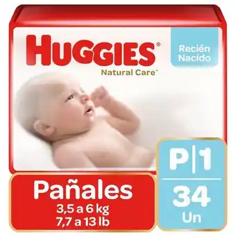 Super Bodega a Cuenta Pañal natural care talla p 34u huggies oferta
