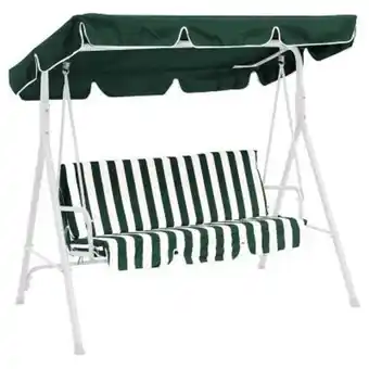 Falabella Sillon columpio 3 personas rayas verde oferta