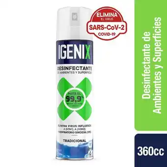 Super Bodega a Cuenta Desinfectante de ambientes y superficies tradicional lata 360cc igenix oferta