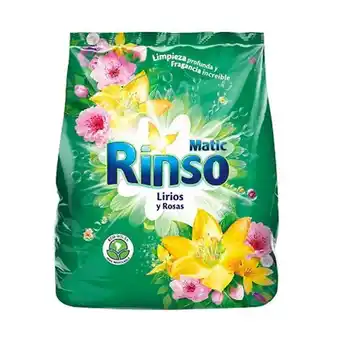 Supermercado El Trébol Detergente rinso matic polvo bolsa lirios y rosas 3 kg oferta