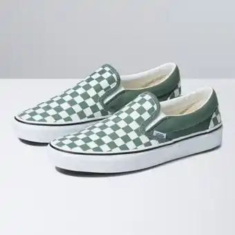 Vans Zapatillas ua classic slip-on color theory checkerboard duck green oferta