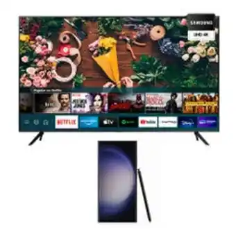 Abcdin Samsung galaxy s23 ultra 5g 512gb phantom black 6,8" liberado + led samsung 50 pulgadas uhd smarttv oferta