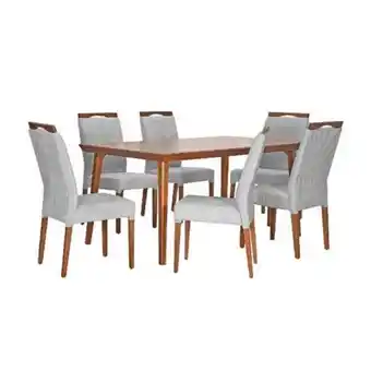 Linio Comedor búzios 6 personas nogal-gris roca oferta
