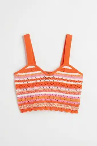 H&M Crop top con efecto crochet oferta