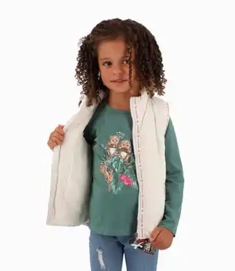 Limonada Parka niña sin mangas crudo oferta