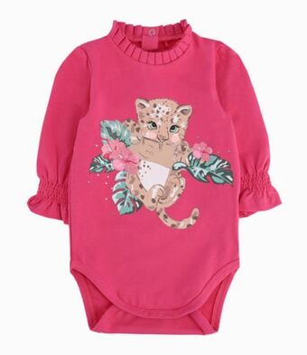 Limonada Body bebé niña con leopardo y flores frutilla oferta