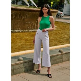 Falabella Basement jeans wide leg tiro alto mujer oferta