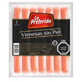 Jumbo Vienesas la preferida sin piel 7 unid. 380 g oferta