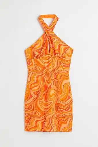 H&M Vestido de punto con cuello halter oferta
