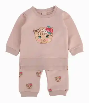 Limonada Conjunto buzo recién nacida con leopardo beige oferta