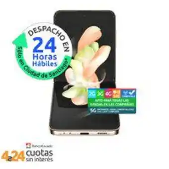 PC Factory Smartphone galaxy z flip4 256gb/8gb 5g pink gold liberado oferta