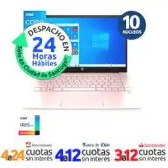 PC Factory Notebook pavilion 14" fhd intel i5-1235u 8gb 512gb ssd windows 11 serene pink 69l03la#akh oferta