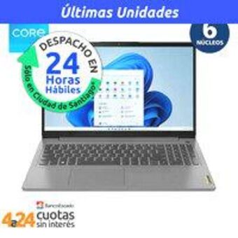 PC Factory Notebook ideapad 3 15.6" fhd intel i3 1215u 8gb 512gb ssd wifi 6 windows 11 artic grey oferta