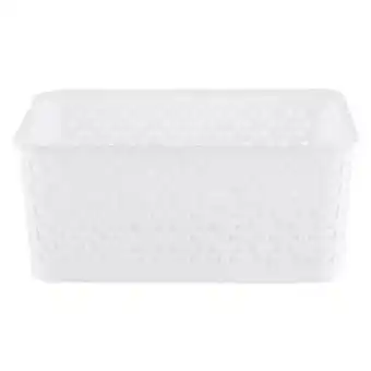 Linio Canasta ratán 25x19x10 cm blanca. oferta