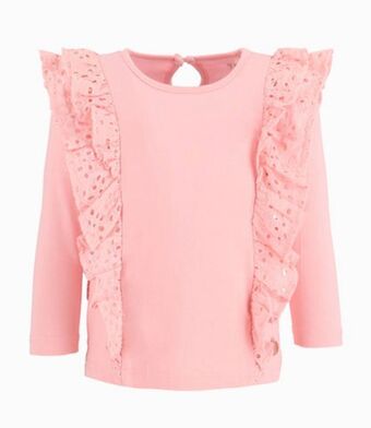 Limonada Polera bebé niña con vuelos rosado oferta