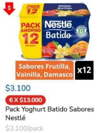 Super Bodega a Cuenta Pack Yoghurt Batido Sabores Nestlé oferta