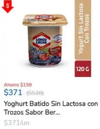 Super Bodega a Cuenta Yoghurt Batido Sin Lactosa con Trozos Sabor oferta