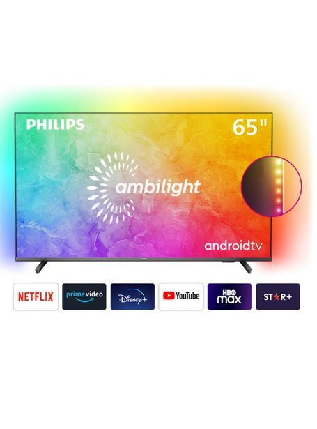 Paris Led ambilight 65” uhd 4k 65pud7906 android smart tv oferta