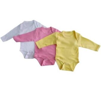 Linio Pack 3 bodys bebé niña 100% algodón. oferta