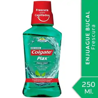 Super Bodega a Cuenta Enjuague bucal zero alcohol plax menta fresca botella 250ml colgate oferta
